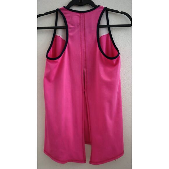 Lucky In Love Womens Sz XS Pink Fly High Tie Back Tennis Pickleball Tank Top - Picture 2 of 9